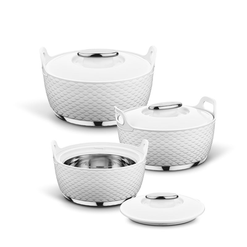 Asian Majestic Gold Cass Dlx Set3 (1500+2500+3500) - Assorted | Super PU Insulation Hot Pot with Stainless Steel Inner Casing | Serving Dishes with Lids | Hot Food Storage Container & Warmers - Image 2